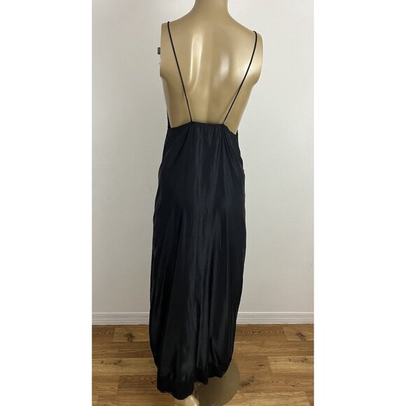 Vintage Nightwinds Women's XS Black Long Nightgown Full Length Nylon Rayon Blend - Picture 7 of 11